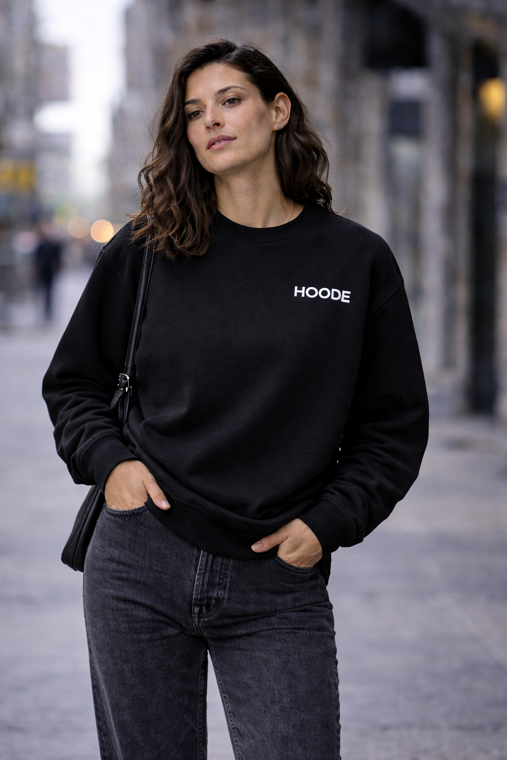HOODE Oversized Sweatshirt – Black