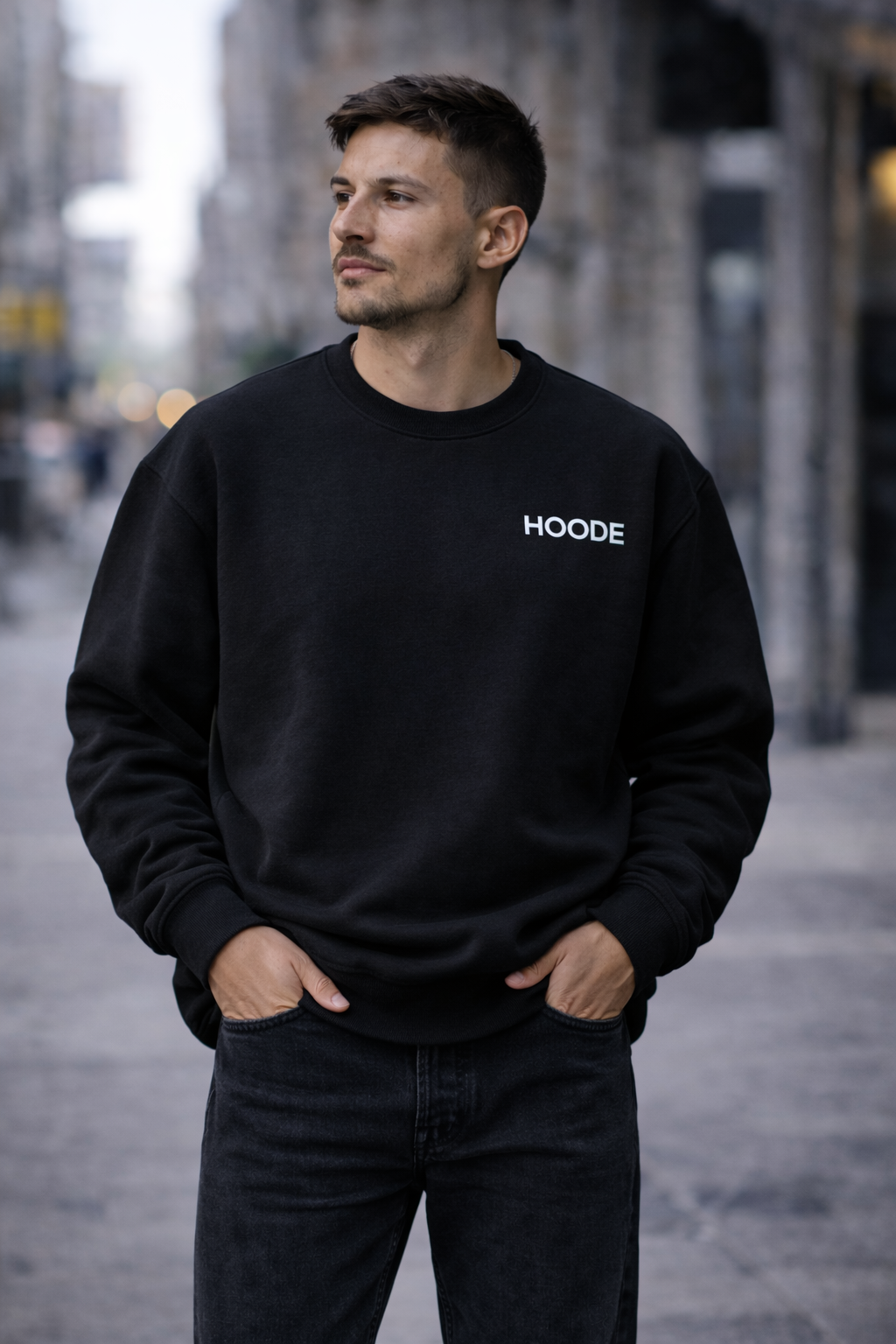 HOODE Oversized Sweatshirt – Black