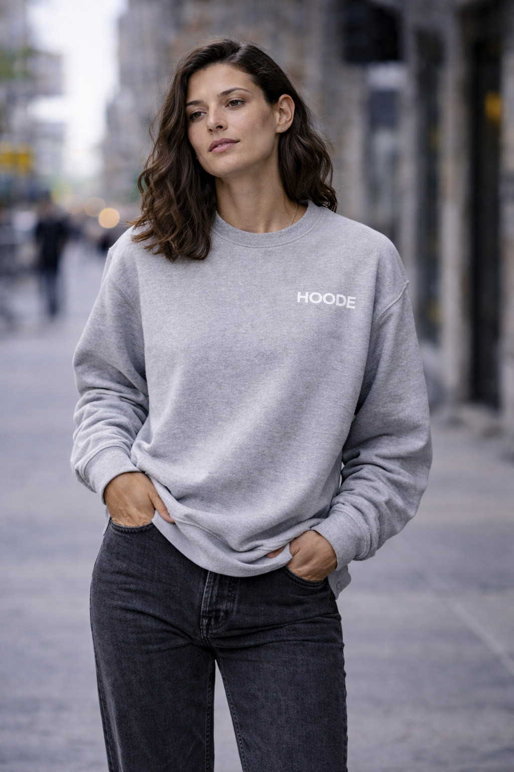 HOODE Oversized Sweatshirt – Grey
