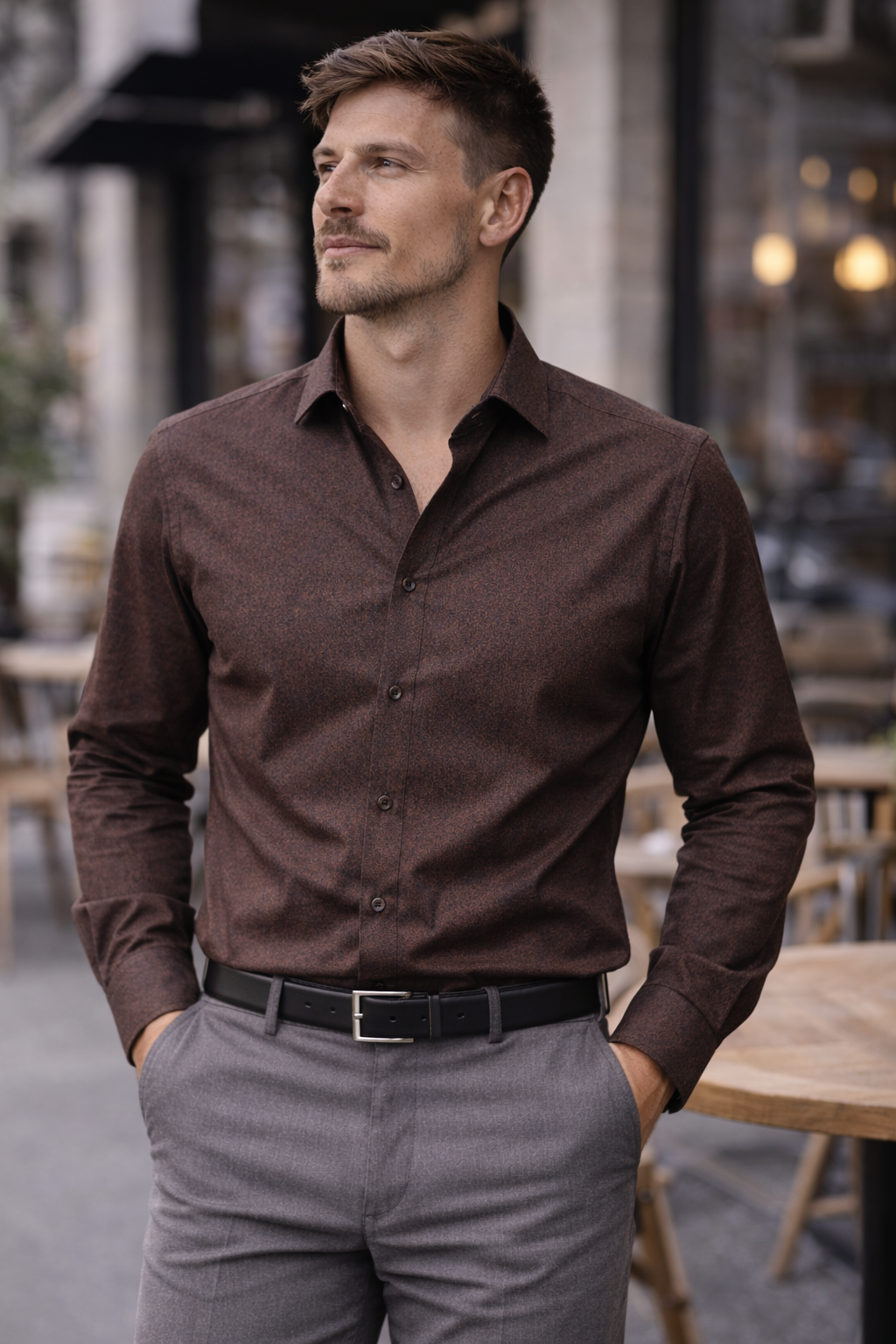 HOODE Premium Shirt – Brown